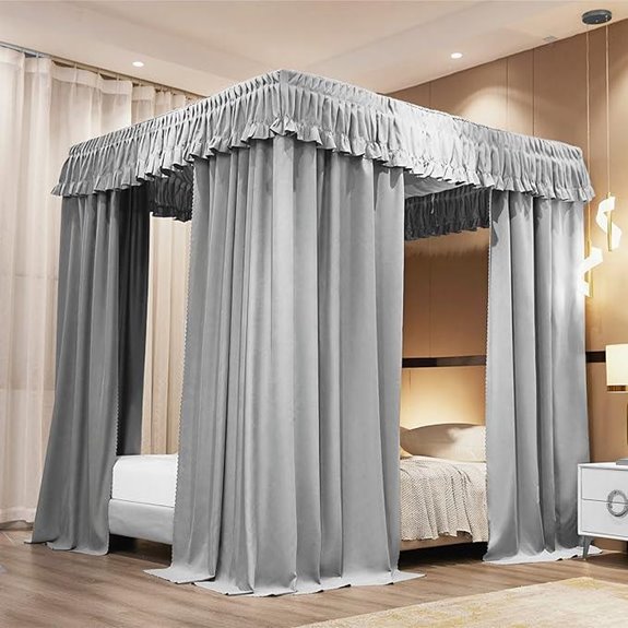 VETHIN Elastic Canopy Bed Curtain for Girls & Adults