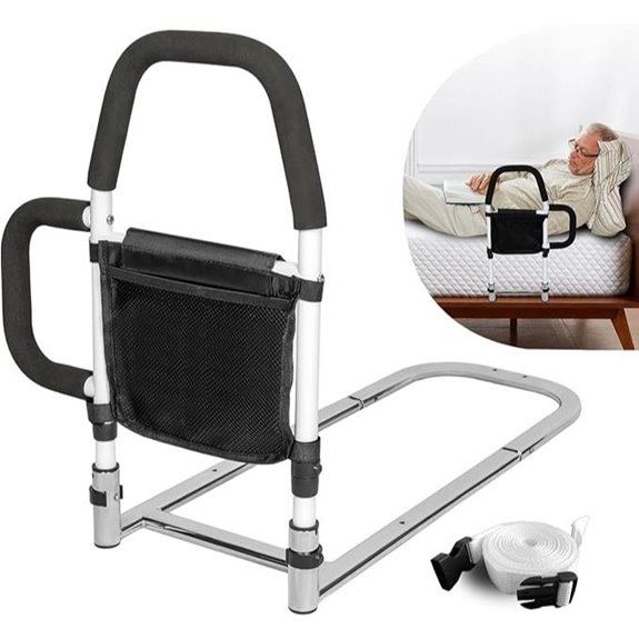 Bed Rails for Elderly Adults with Storage Pocket