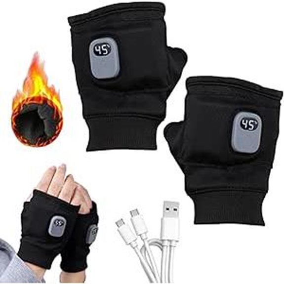 electric heated gloves with digital display