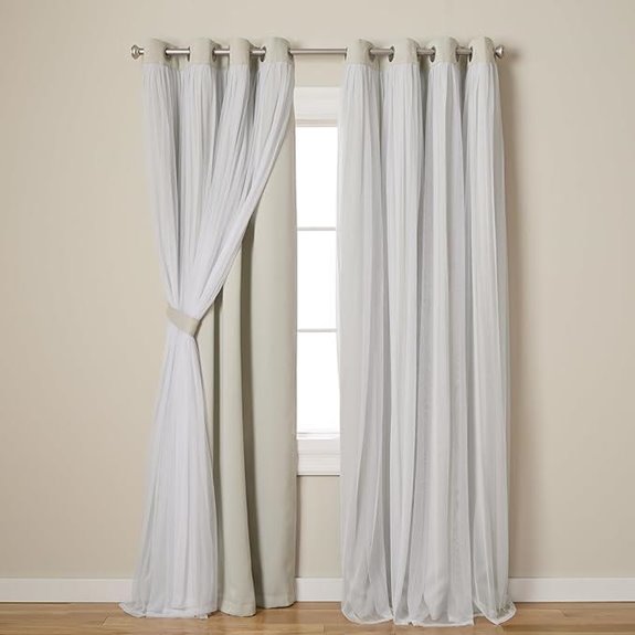 TOWN & COUNTRY Luxe Talia Double Layer Curtains Set