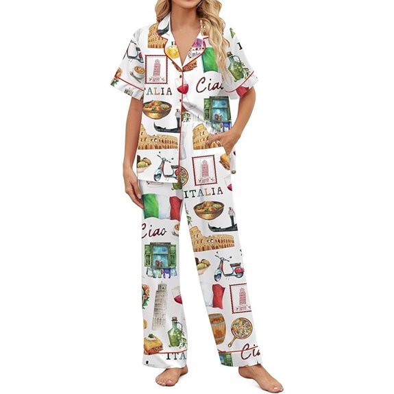 SHESHOW Satin Pajamas for Women 2-Piece Sleepwear Set