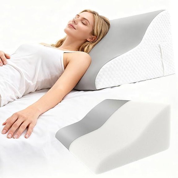 Ergonomic S-Curve Wedge Pillow for Sleep Relief
