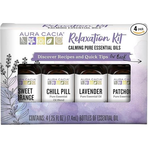 Aura Cacia Essential Oil Relaxation Kit (4-Pack)