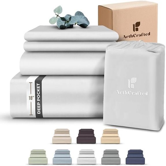 Eucalyptus Tencel King Bed Sheets with Deep Pockets