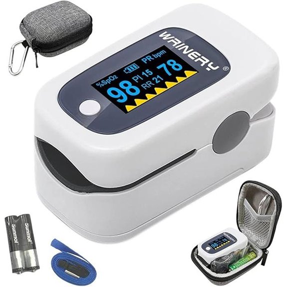 WRINERY Pulse Oximeter Fingertip with Batteries
