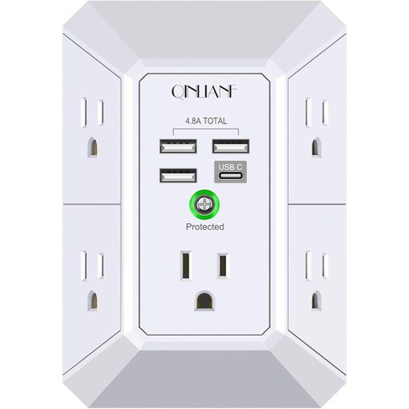 QINLIANF 5-Outlet Surge Protector Power Strip