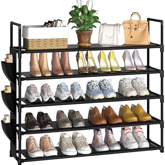 OYREL 5-Tier Shoe Organizer Rack Large Capacity