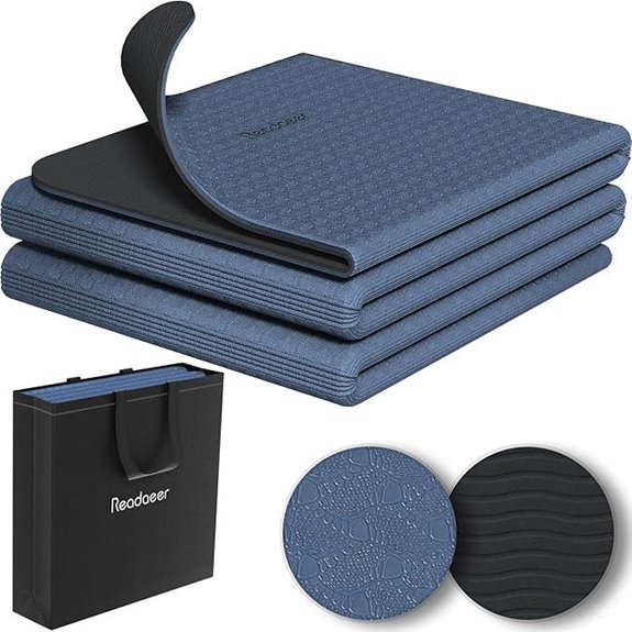 Readaeer Foldable Travel Yoga Mat with Carrying Bag