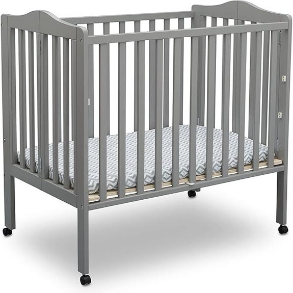 Delta Children Folding Baby Crib with Mattress