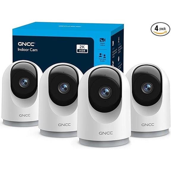 GNCC 2K Security Cameras 4pcs with Motion Detection