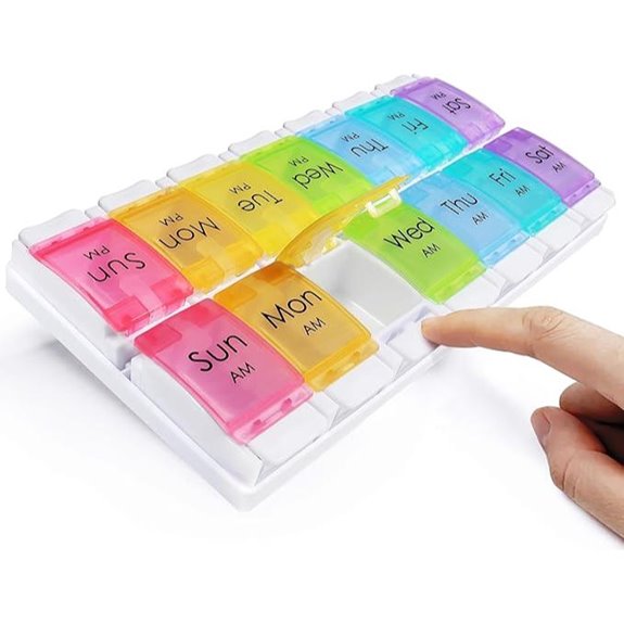 four compartment pill organizer
