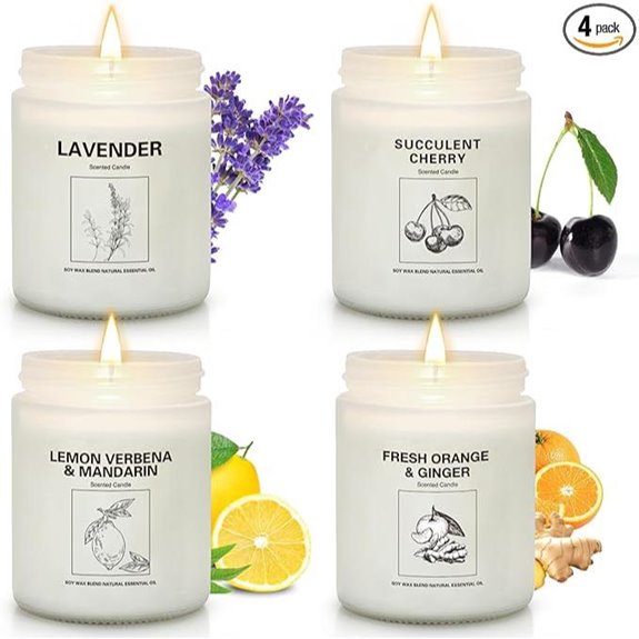 Soy Wax Scented Candle Gift Set (4 Pack)