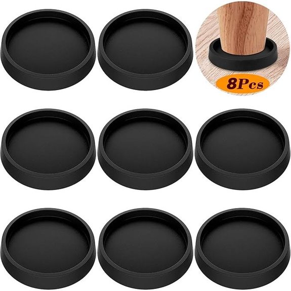 Furniture Leg Coasters 8Pcs Non Slip Rubber Pads