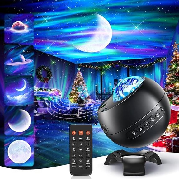 Northern Lights Galaxy Projector with White Noise & Remote