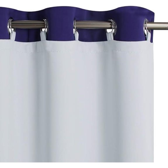 KGORGE Blackout Curtain Liners with Rings Grayish White
