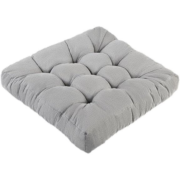 Meditation Floor Cushion 22x22 Inch Grey