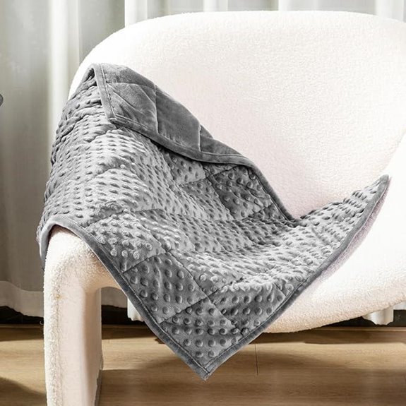 Alomidds 7lbs Weighted Blanket for Adults Grey