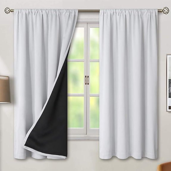 grey blackout bedroom curtains