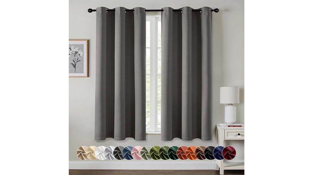 grey blackout curtain panels