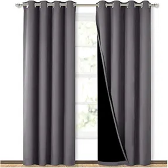 grey blackout curtain panels