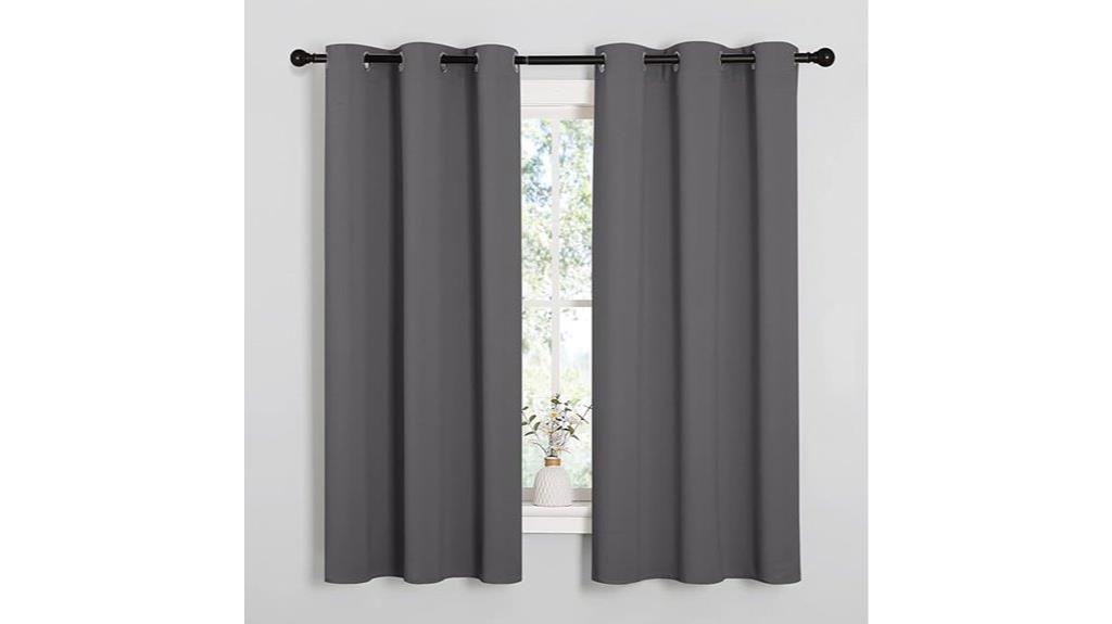 grey grommet blackout curtains