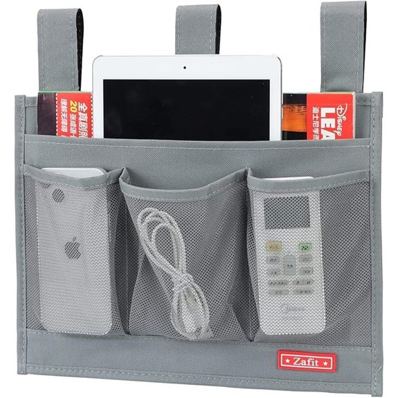 Hanging Bedside Caddy Organizer with 4 Pockets