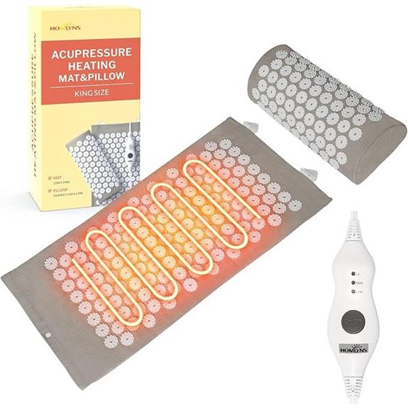 HOMLYNS Heated Acupressure Mat with Heat Levels
