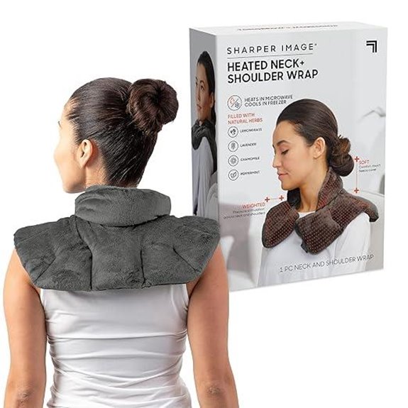 Sharper Image Heated Neck & Shoulder Wrap with Aromatherapy
