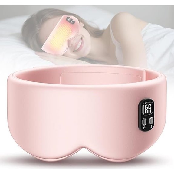 Heated Eye Mask with Removable Cover and Timer