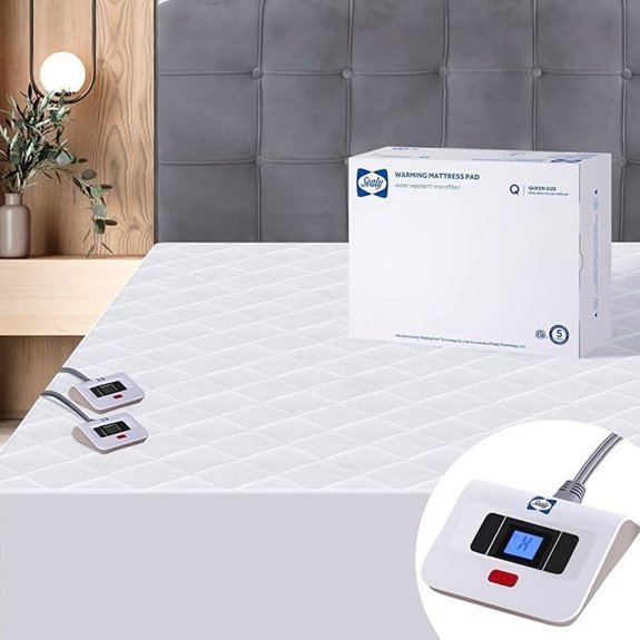 Sealy Queen Heated Mattress Pad with Dual Controls