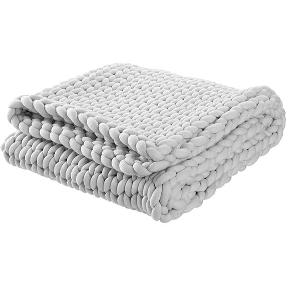 Vellux 9lb Weighted Chunky Knit Throw Blanket