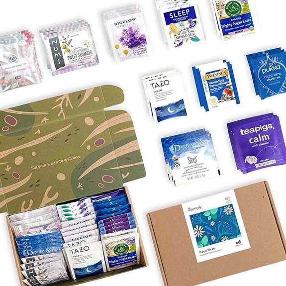 Sippingly Sleep Tea Sampler – 40 Herbal Sleep Teas