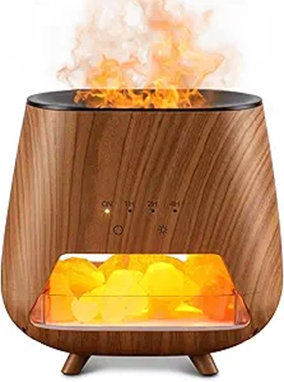 Essential Oil Diffuser with Himalayan Salt and LED Night Light