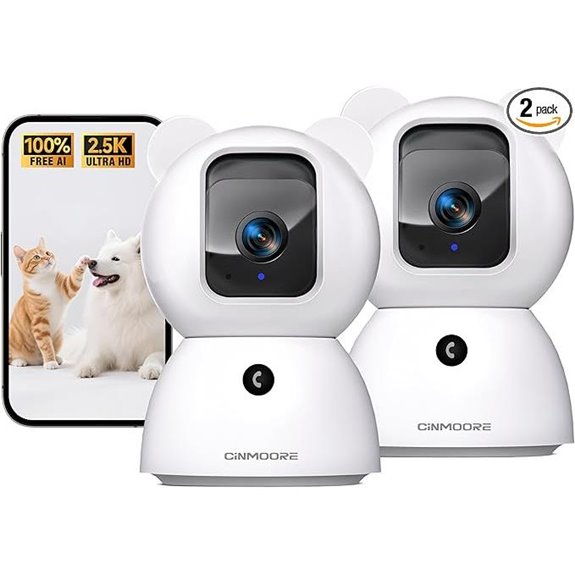 2.5K Indoor Camera 2 Pack with AI Detection