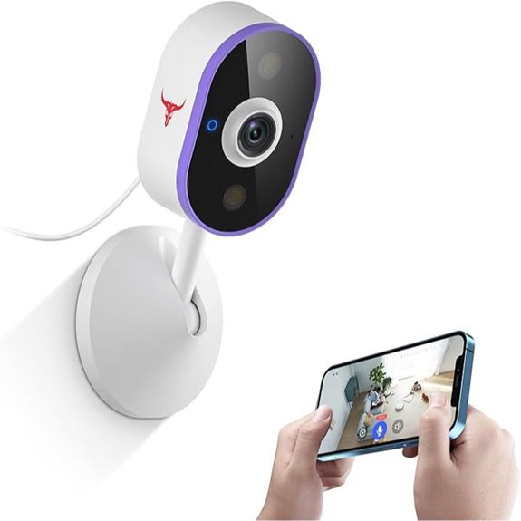 Indoor Wi-Fi Security Camera with Night Vision and 2-Way Audio