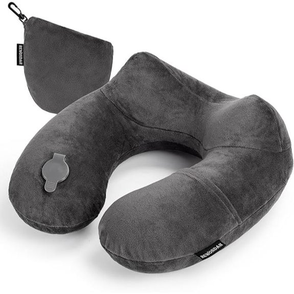 Rewondah Inflatable Travel Neck Pillow for Airplanes