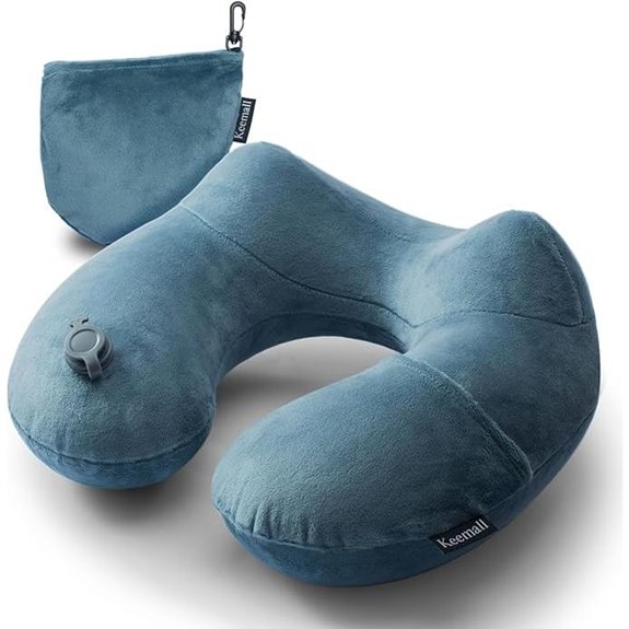 Inflatable Travel Neck Pillow for Airplane Sleep