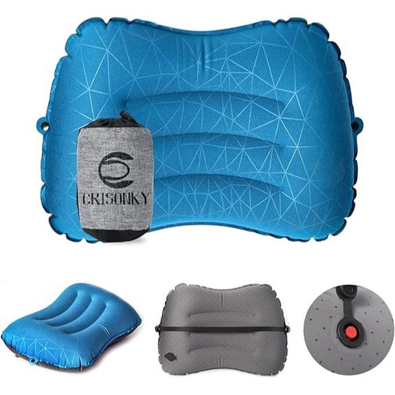 Inflatable Camping Pillow with Lumbar Support