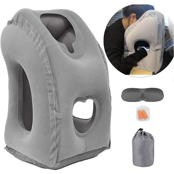 Inflatable Travel Pillow for Neck and Back Support