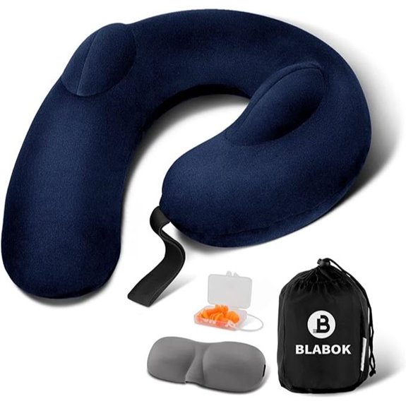 Inflatable Travel Neck Pillow with 360° Support