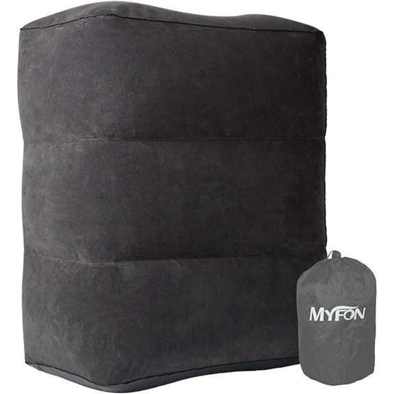 Inflatable Travel Foot Rest Pillow for Cars and Flights