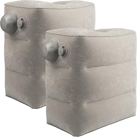 Inflatable Adjustable Travel Foot Rest (2 Pack)