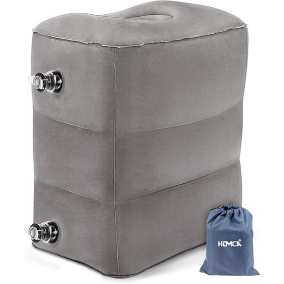 HOMCA Inflatable Travel Foot Rest Pillow (2-Pack)