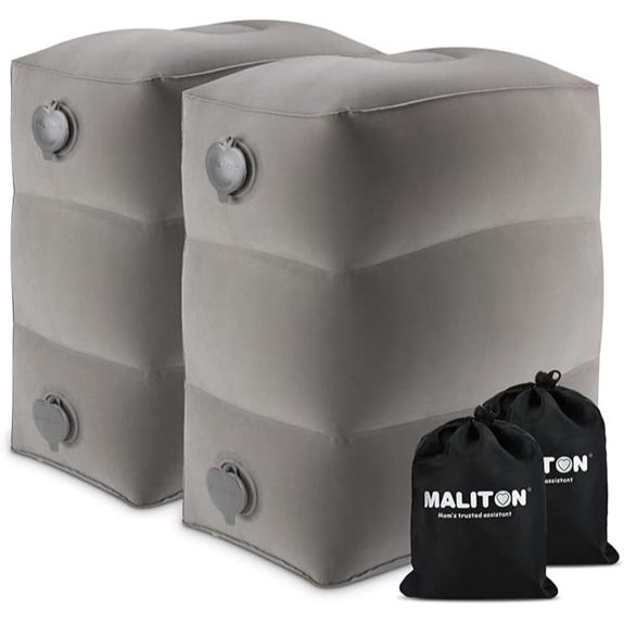 Inflatable Travel Foot Rest Pillow (2 Pack)