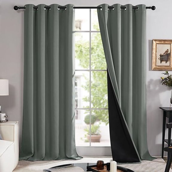 Deconovo Blackout Curtains with Thermal Insulation