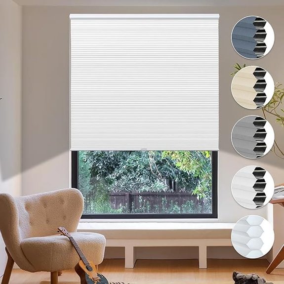 HOMEDEMO Blackout Cellular Shades Insulated Noise-Reducing