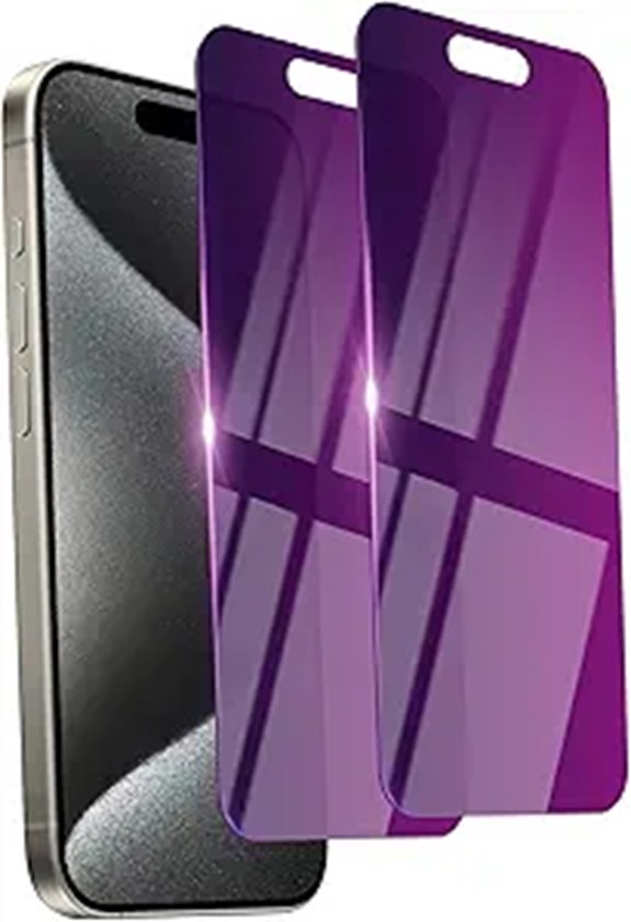 2 Pack Privacy Screen Protector for iPhone 15 Pro Max