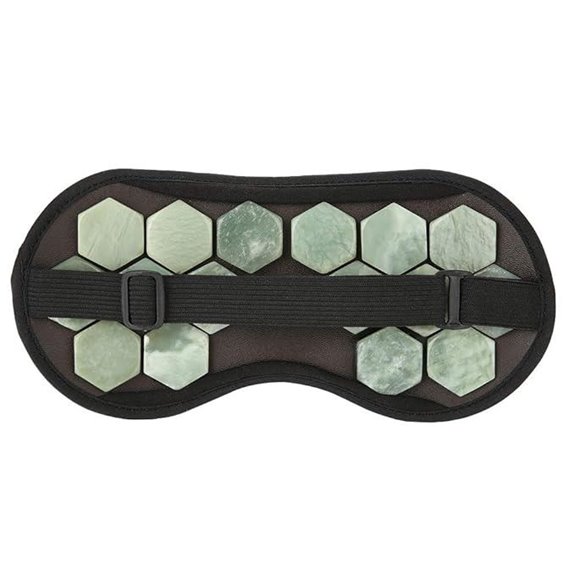 Sleep Eye Mask with Jade Stones for Travel and Home