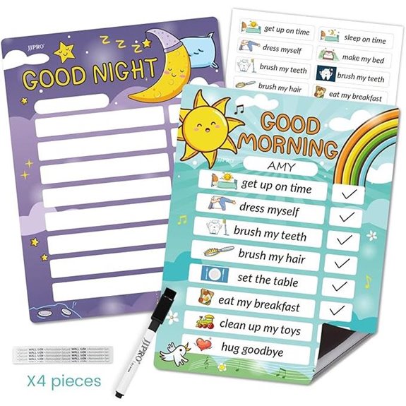 kids magnetic routine chart