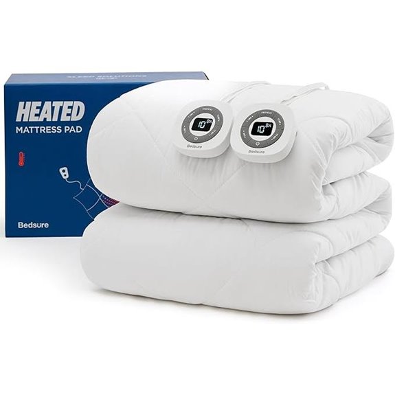 Bedsure King Heated Mattress Pad with Dual Controllers